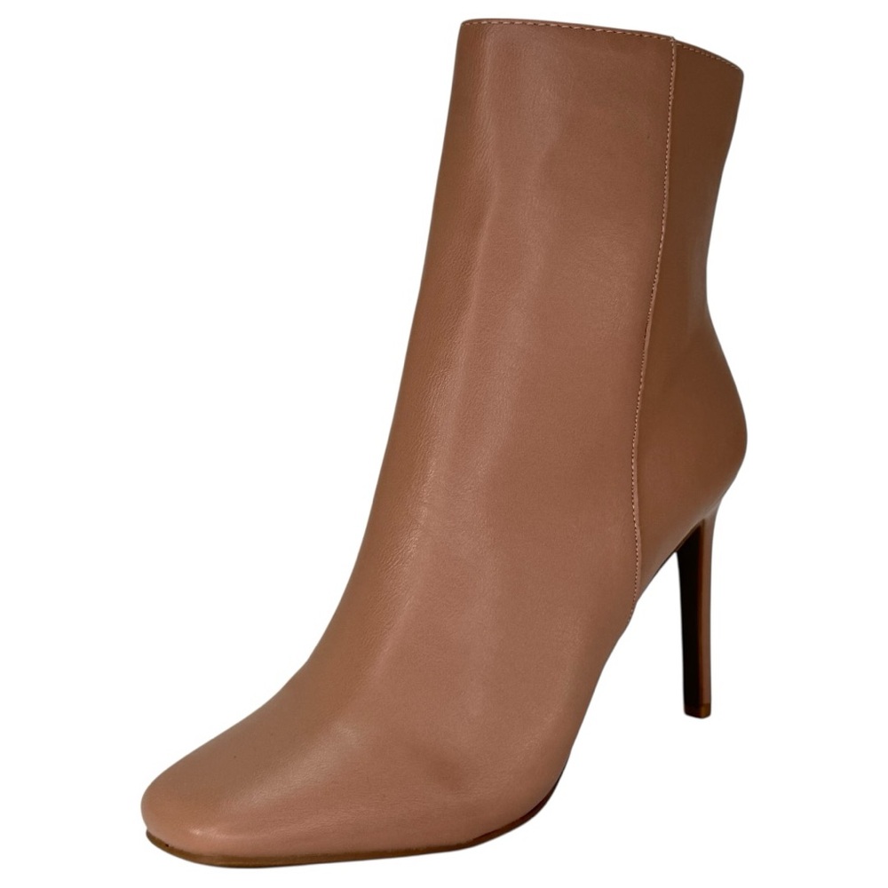 Journee Collection Silvy Tan Faux Leather Heeled Womens Booties Size 7.5M - Picture 2 of 11